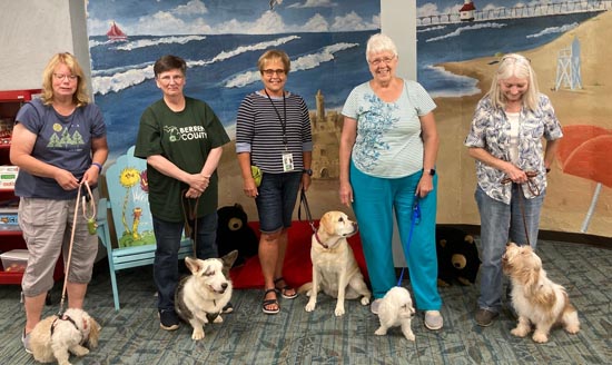 Group of women with dogs