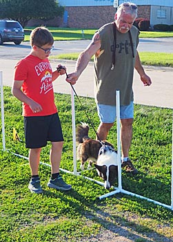 Team leader, 4-H'er, and dog