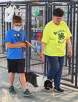 4-H'er, leader, dog walking